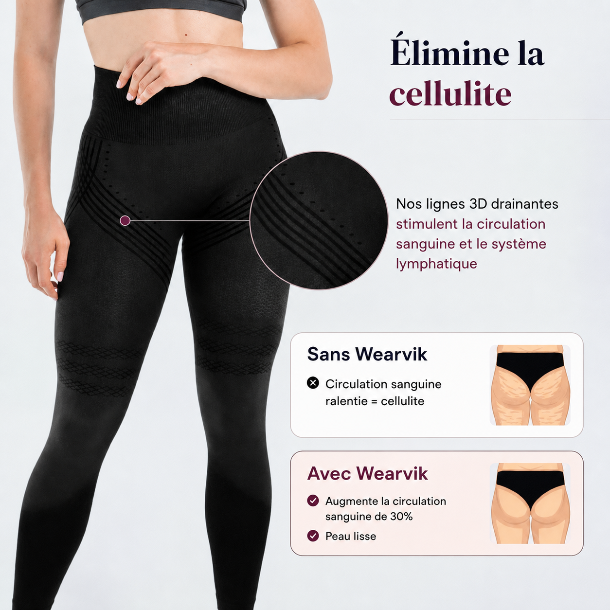 Legging gainants 3D – Effet push-up & anti-cellulite