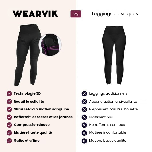 Legging gainants 3D – Effet push-up & anti-cellulite